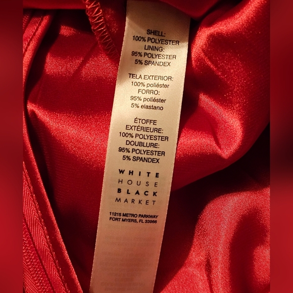 White House Black‎ Market Mini Dress with Flutter Bell Sleeves Coral Pink Ruffle - Picture 5 of 6